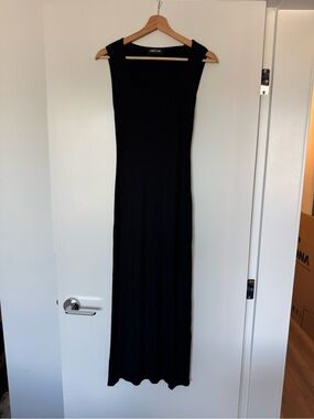 Stretchy Black Long Maxi Dress